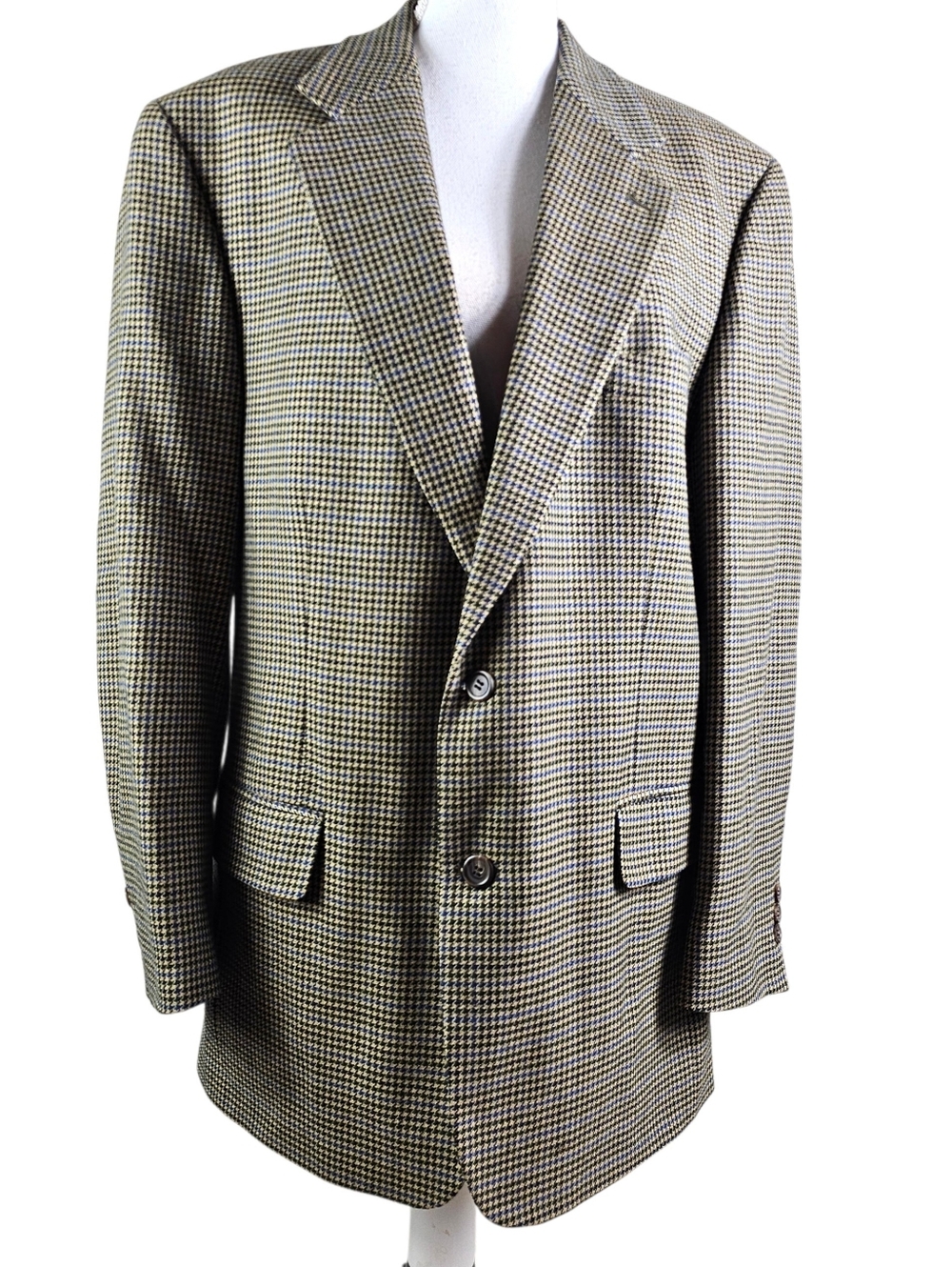 Brooks Brothers Vintage Houndstooth Wool Blazer Jacket In 43Reg